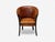 Traditional Georgian Style, Distressed Brown Leather, Stained Wood, Tub Chair, Usa, 1960s For Sale - Image 3 of 9