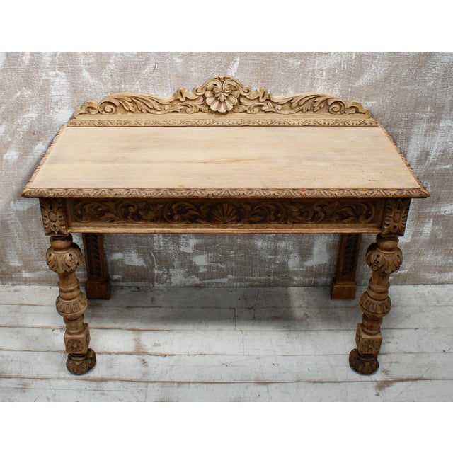 Antique Oak Hall Table, 1880 For Sale - Image 9 of 12
