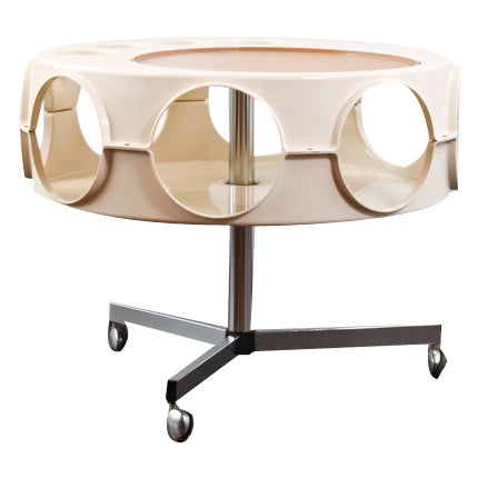 Rotobar Coffee Table with Removable Tray from Curver Brunssum For Sale