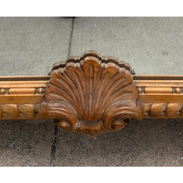 1930s Louis XV Style French Provincial Light Fruitwood Mirror - Italy For Sale - Image 5 of 6