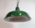 Industrial British Green Enamel Factory Pendant Lamp, 1960s For Sale - Image 6 of 18