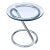 Sculptural Chrome and Glass Side Table, Mid-Century Modern, 1970s For Sale