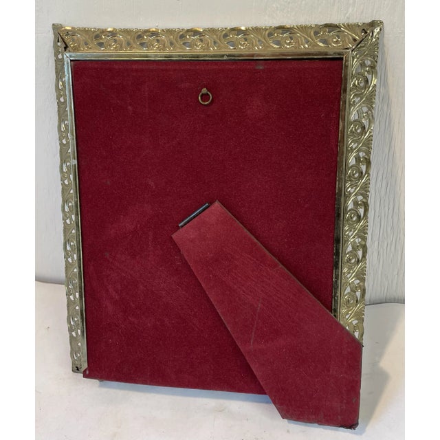 Metal Nice Vintage Gold Metal Picture Frame For Sale - Image 7 of 8