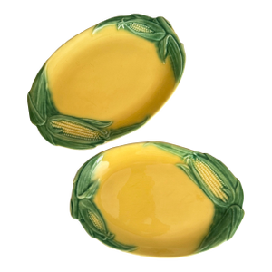 Vintage Ceramic Corn Platters - A Pair