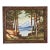 Framed Mountain Lake Landscape Oil in Canvas Painting For Sale