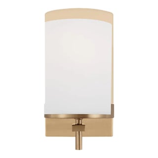 Sean Lavin By Visual Comfort Studio Zire 1-Light Bath Sconce in Satin Brass For Sale