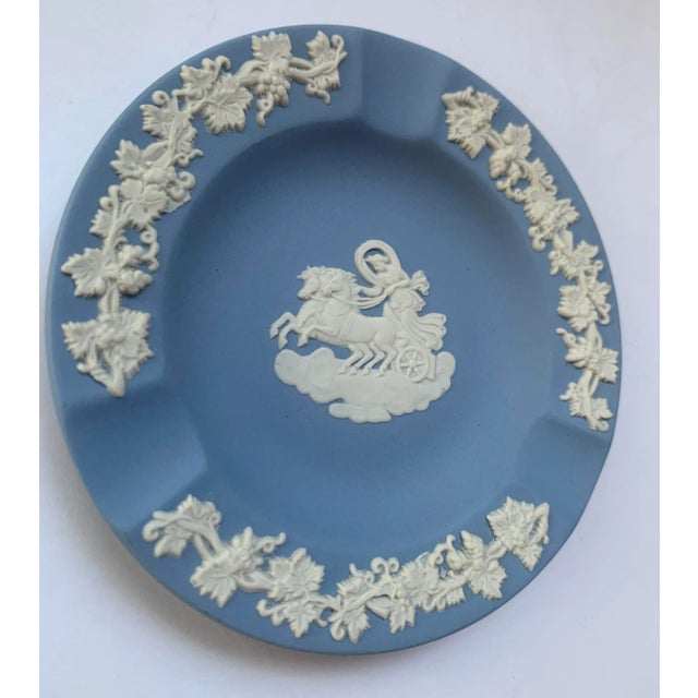Vintage Mid-Century Wedgwood Blue Jasperware Ashtray/Catchall For Sale In San Antonio - Image 6 of 11