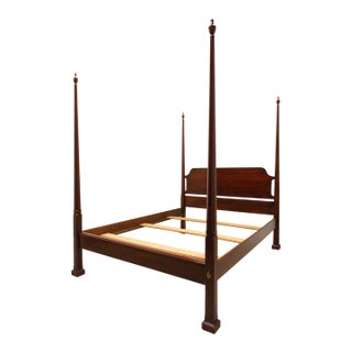 Henkel Harris 170 24 Solid Wild Black Cherry Queen Size Pencil Post Bed For Sale