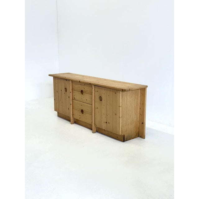 Wood Pine Sideboard by Charlotte Perriand for Les Arcs, 1970s For Sale - Image 7 of 11