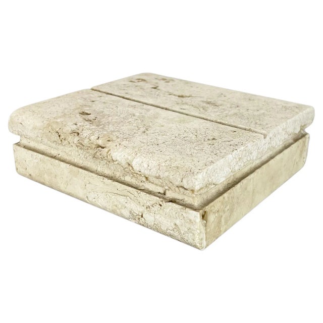 Modernist Italian Travertine Marble Box Vide Poche from Fratelli Mannelli, 1970s For Sale - Image 18 of 18