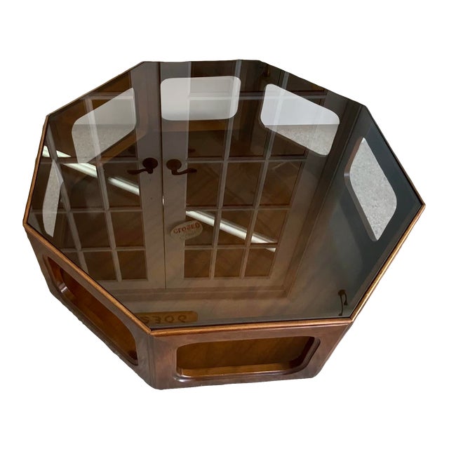 1960s Octagonal MidCentury Glass Top Coffee Table Chairish
