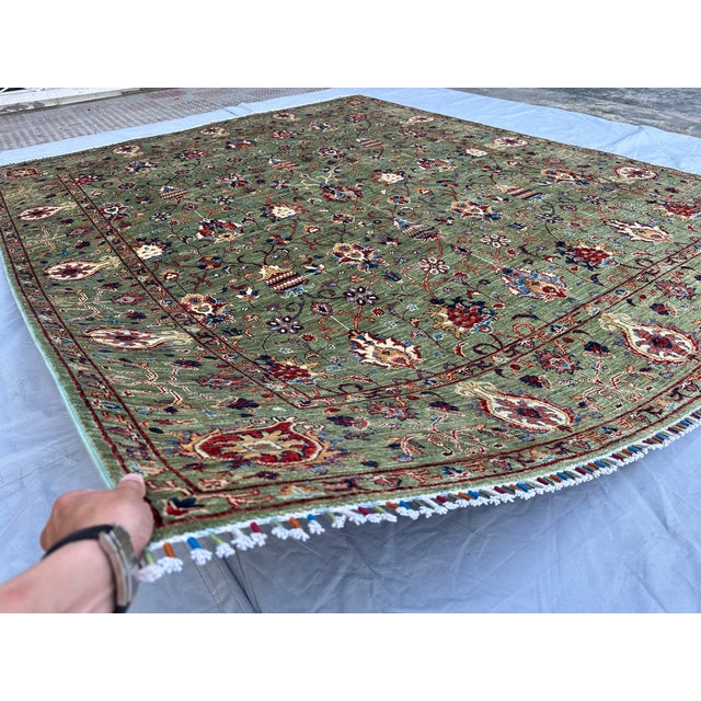 Hand-Knotted Afghan Ziegler Chobi Bidjar Style Wool Area Rug - 8'0" X 9'11" For Sale - Image 4 of 13