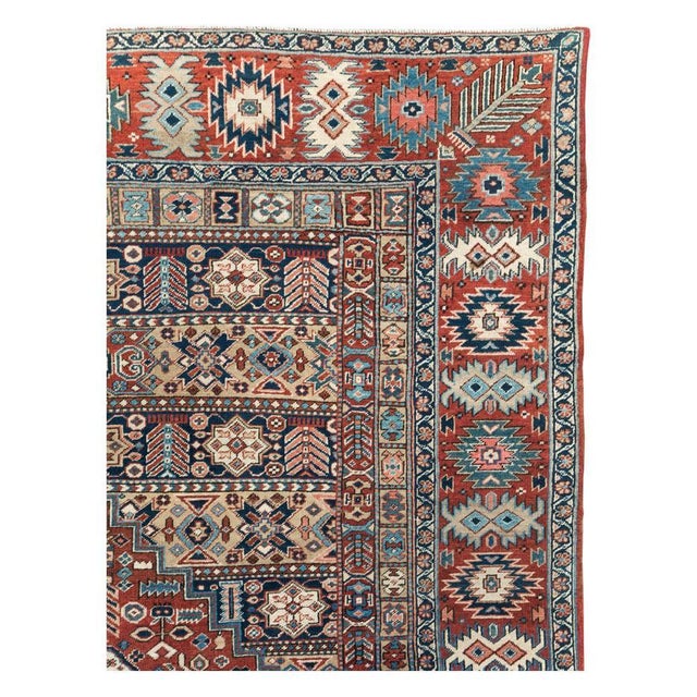Rustic Galerie Shabab Collection Early 20th Century Persian Heriz Carpet For Sale - Image 3 of 10