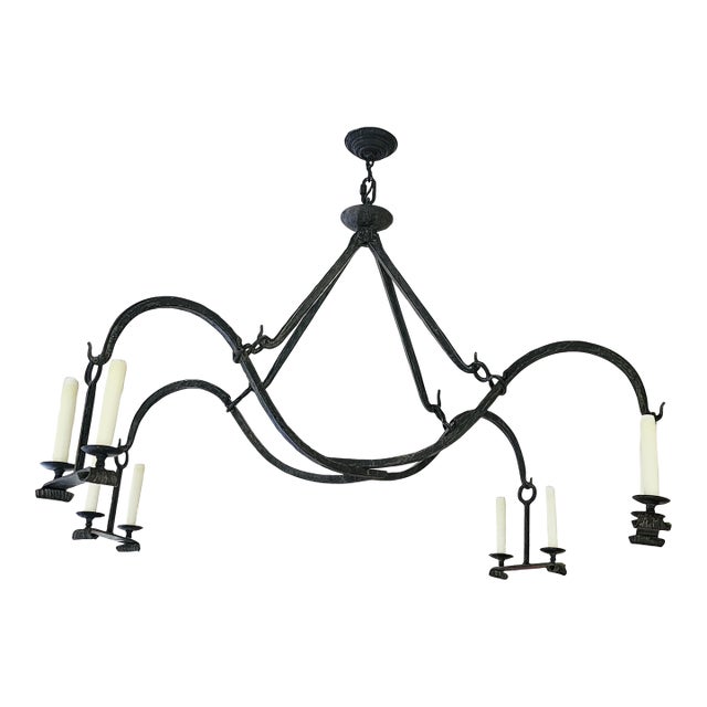 Dennis & Leen Gothic Iron Chandelier For Sale