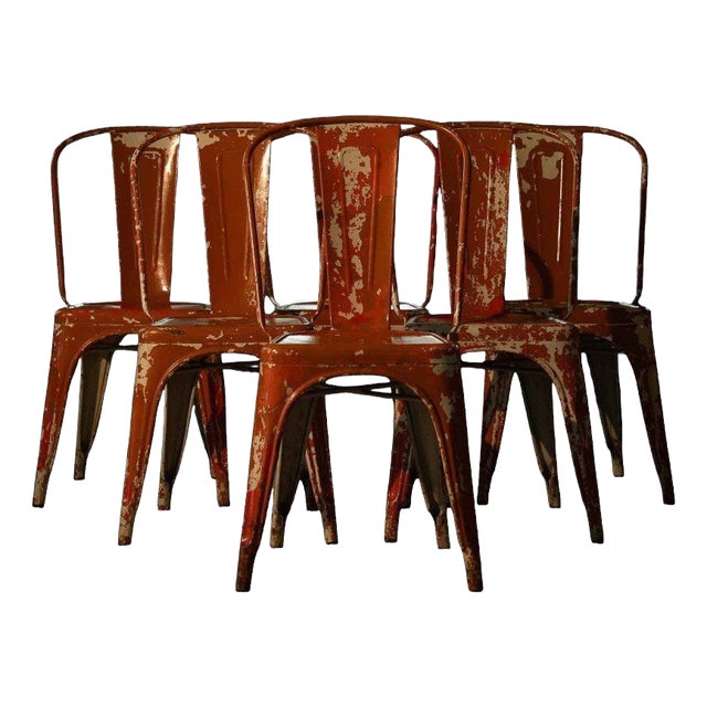 Chairs from Tolix, 1970s, Set of 6 For Sale