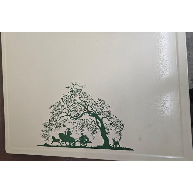 Vintage 1930's Ugo Mochi Designed Enamel Top Farm Dining Work Table For Sale - Image 10 of 12