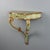 Drop-Shaped Console Table in Fir with Faux Marble Finish For Sale - Image 3 of 10