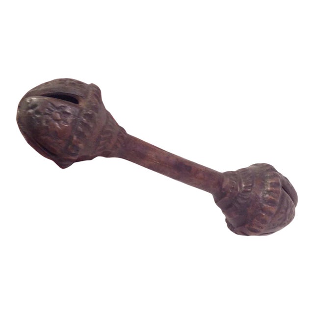 Vintage Brass Bell Rattle For Sale