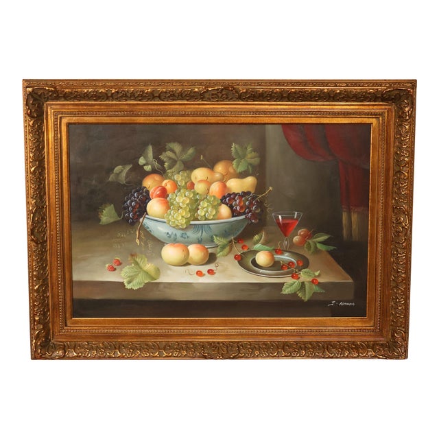 J. Abrams Still-Life Painting of Fruit For Sale