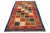 Abstract Modern Gabbeh Checked Persian Handmade Wool Rug For Sale - Image 3 of 10