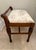 French Country Vintage 1930s American Walnut Upholstered Entryway Bench With French Toile Linen Seat For Sale - Image 3 of 7