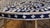 Boho Chic Mid Century Blue Lacquer Table With Inlaid Mother of Pearl Design and Solid Brass Legs For Sale - Image 3 of 11