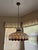 1970s Vintage Large Slag Glass Hanging Pendant Chandelier Light For Sale In West Palm - Image 6 of 7