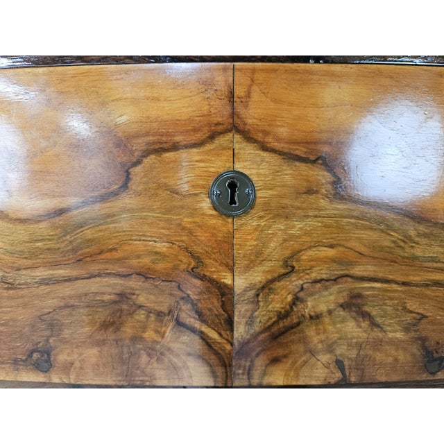 Vintage Art Deco Chest of Drawers in Walnut Burl with Three Drawers, 1940 For Sale - Image 12 of 18