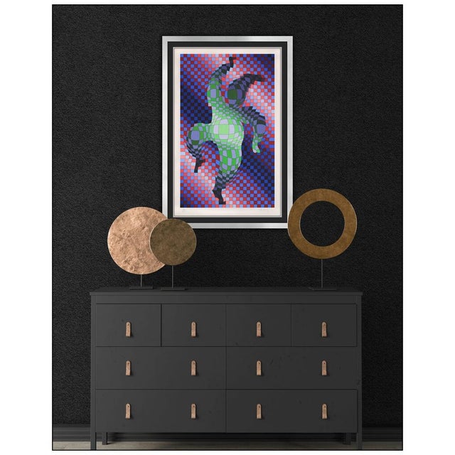 Message us to inquire about custom framing options! (Included for free with every purchase) The artwork here, "Harlequin",...
