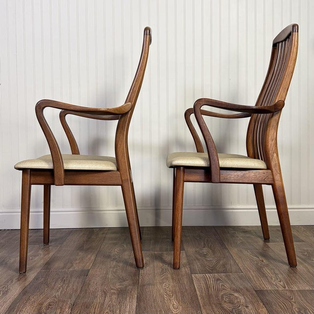 Mid-Century Modern Pair of Vintage Mid-Century Modern High Back Armchairs For Sale - Image 3 of 12