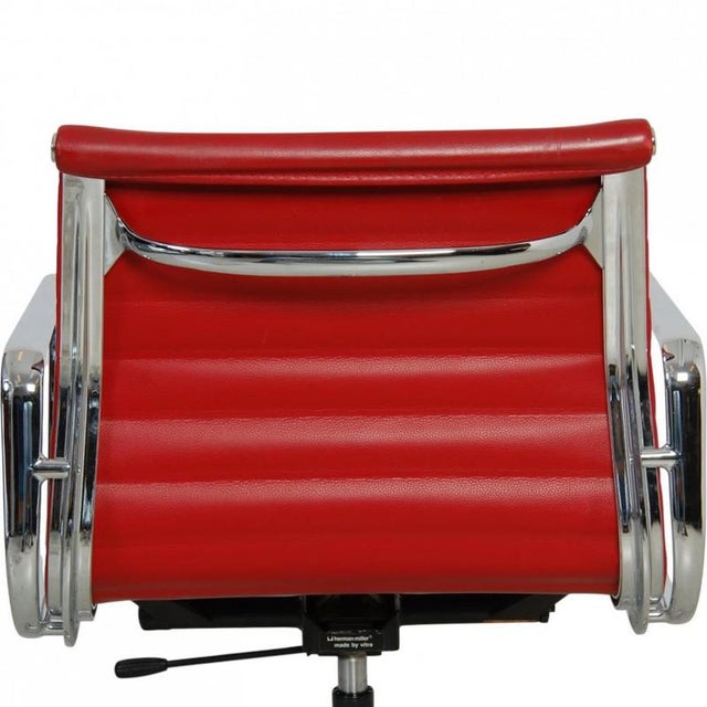 EA-117 Office Chair in Red Leather by Charles Eames, 2000s For Sale - Image 13 of 18