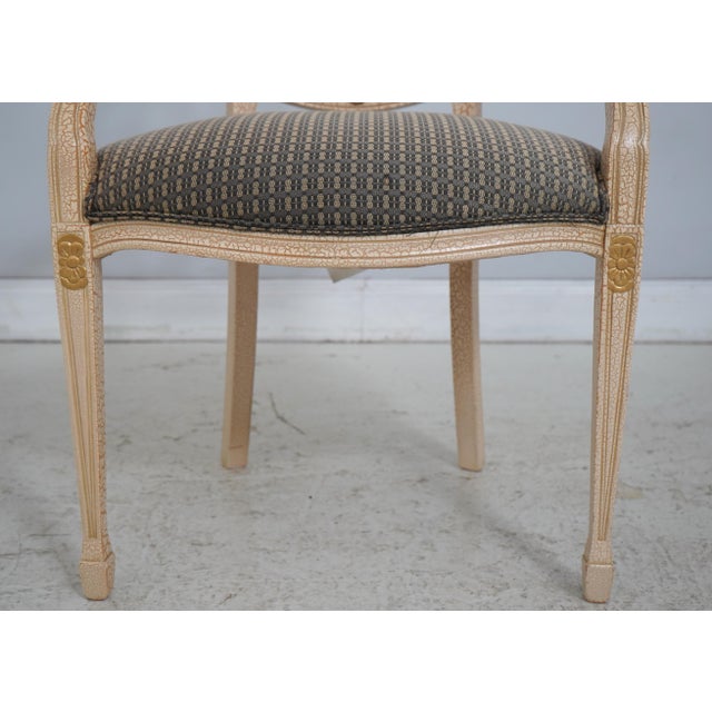 Set of 4 Ello Web Back Crackle Finish Armchairs For Sale - Image 9 of 18