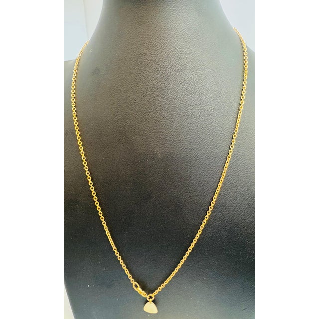 Metal Vintage Unisex 18 Karat Yellow Gold chain Necklace, SOHO, Italian 17", 4.2 GM For Sale - Image 7 of 18