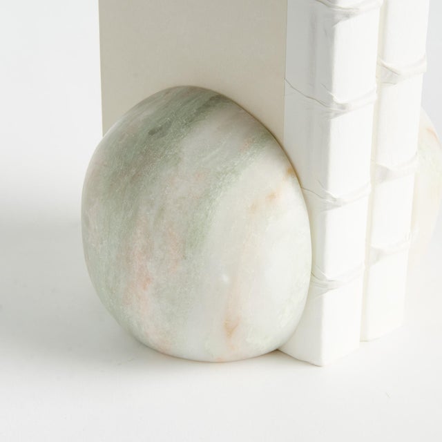 Contemporary Jocelyn Marble Bookends St/2 For Sale - Image 3 of 5