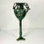 Metal 1970s Vintage Neoclassical English Stag Head Faux Verdigris Green Tole Pedestal Urn Vase. For Sale - Image 7 of 15