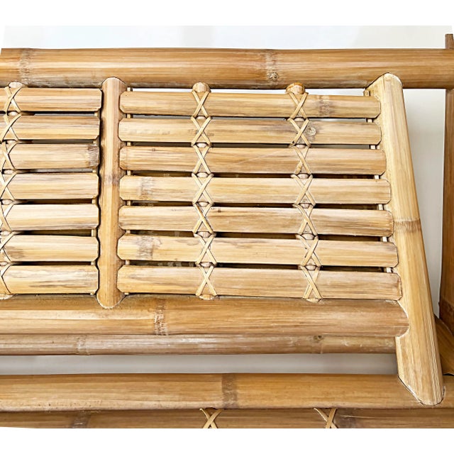 Wood Antonio Budji Layug Style Vintage Coastal Bamboo Chair For Sale - Image 7 of 10