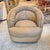 Adrian Pearsall 1980's Ruched Back Swivel Barrel Chair For Sale - Image 4 of 12
