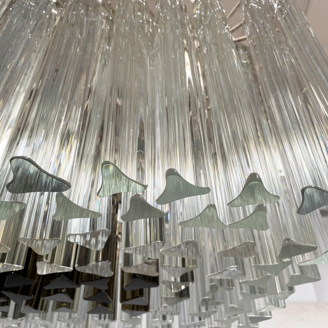Mid-Century Modern Italian Murano Glass Chandelier attributed to Paolo Venini, 1950s For Sale - Image 16 of 18