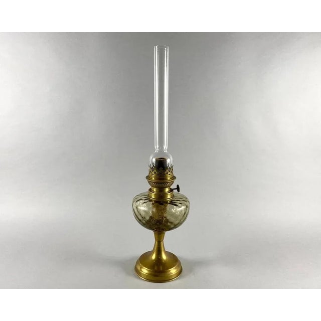 The lamp is made in a classic style, the body-capacity of the lamp is made of beautiful handmade glass. The base is gilded...