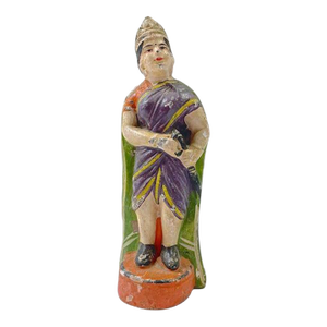 Antique Indian Diety W/Sword Figurine