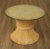 High Quality Vintage Rattan Pedestal Side Table in the Style of Mcguire with Glass Top