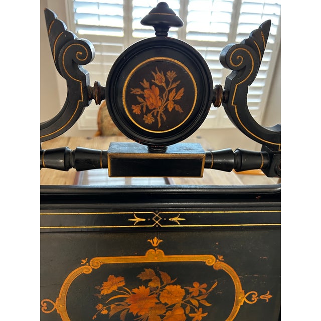 Late 19th Century Late Victorian 19th C Chinoiserie Decorated Portfolio or Magazine Stand For Sale - Image 5 of 10