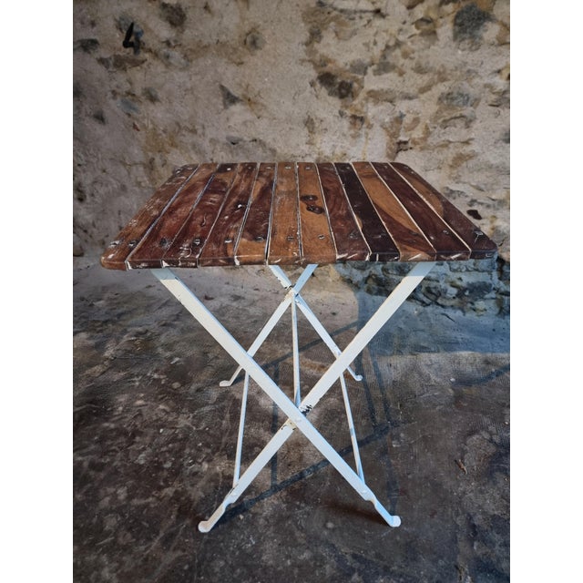 Vintage Folding Bistro Table, 1950s For Sale - Image 6 of 16