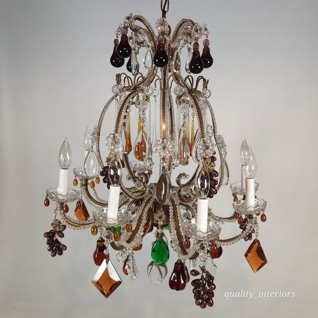 Venetian Ended Fruit Chandelier For Sale - Image 4 of 11