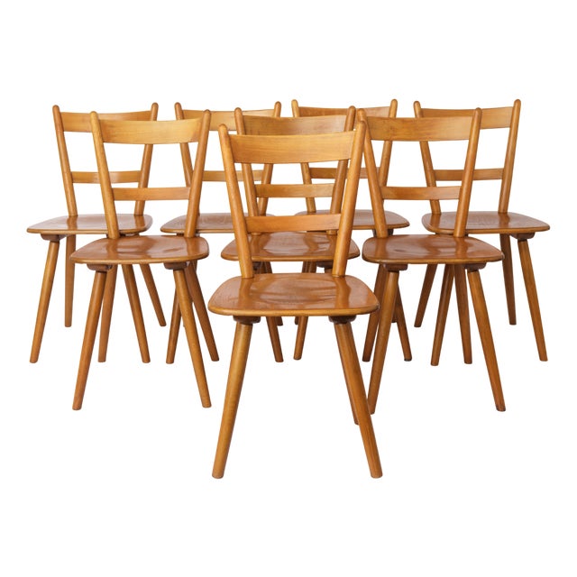 Vintage Tübingen Dining Chairs, 1970s, Set of 8 For Sale