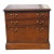 Mid Century Drexel Chippendale Walnut Locking Drawer Filing Cabinet For Sale