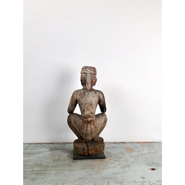 Asian 1900s Southeast Asian Drummer Carving For Sale - Image 3 of 5