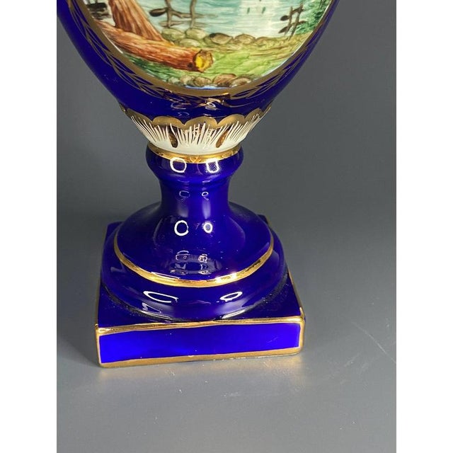 Blue Glazed Porcelain Vase from Botet Mas, 1930s For Sale - Image 8 of 11