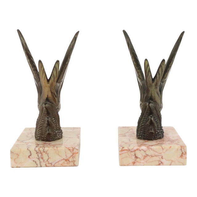 Art Deco Swallows Bookends, 1930s, Set of 2 For Sale - Image 6 of 14