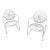 Mid 20th Century Francois Carre Porch Rockers in White - A Pair, Attributed For Sale